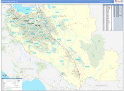 Santa Clara County, CA Digital Map Basic Style